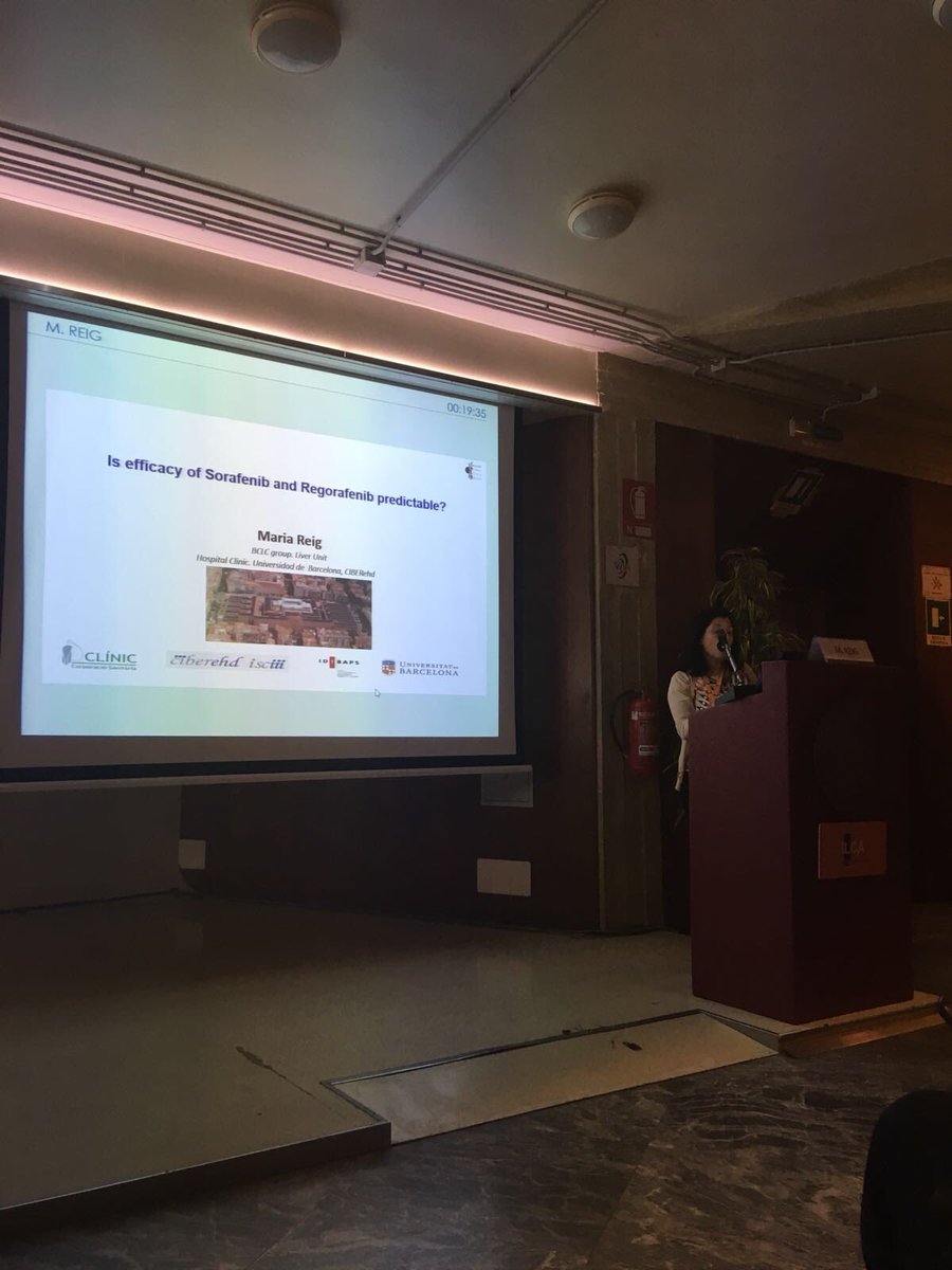 BCLC_group's tweet photo. Is sorafenib and regorafenib effect predictable? Dr Reig explained it in detail @ #ILCAschool https://t.co/TbAwxIa3ni