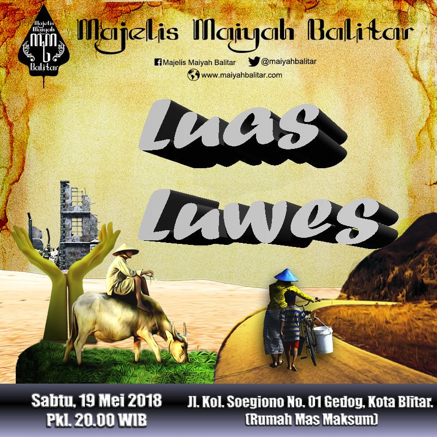 MaiyahBalitar's tweet photo. Malam ini, 20:00 WIB | Majelis Maiyah Balitar: Luas Luwes | Jl. Kol. Soegiono No. 01 Gedog, Kota Blitar. (Rumah Mas Maksum). #MBMei https://t.co/JCaBn7aZp8