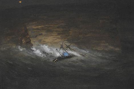 #ShipwreckSaturday - on return from #London in 1857 clipper #Dunbar dashed on the rocks at #SydneyHeads in 1857 killing 121 + leaving sold survivor James Johnson clung to the rocks for 3 days before being rescued. It remains NSW worst peacetime #maritime disaster... #shipwrecks
