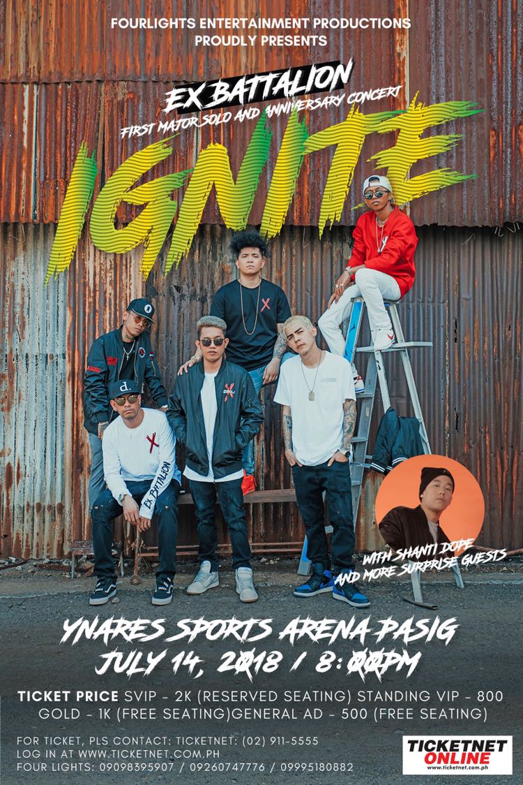 4LIGHTSPRODNS's tweet photo. Tickets are now out! Purchase them from TICKETNET or call the numbers on the poster.
#ExBattalionIGNITE https://t.co/Ddsjwuxv9v
