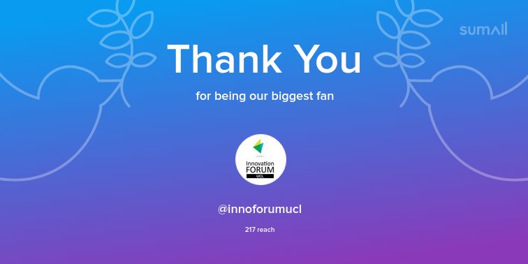 Our biggest fans this week: @innoforumucl. Thank you! via sumall.com/thankyou?utm_s…