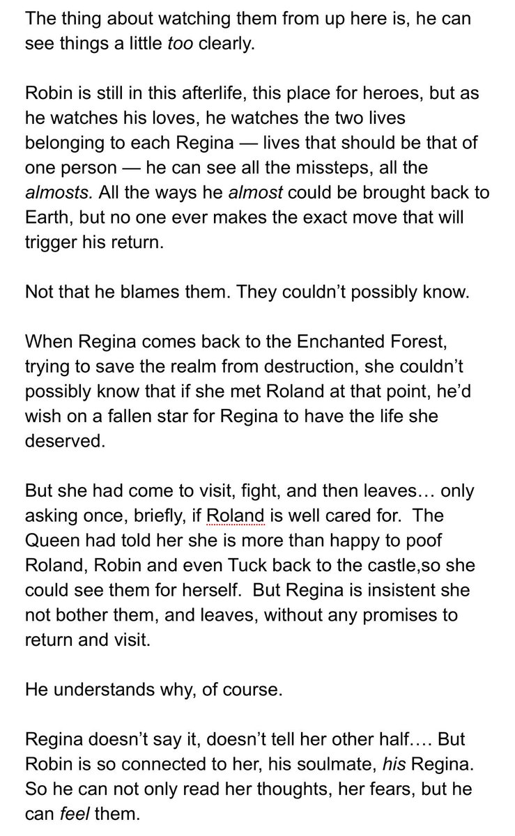 audreysl0ve's tweet photo. Robin watching Regina from Heaven, sneak peek #outlawqueenwip. This is a verse I’m itching to write more of now. #hescomingbacksoon https://t.co/pWQhrxygFf