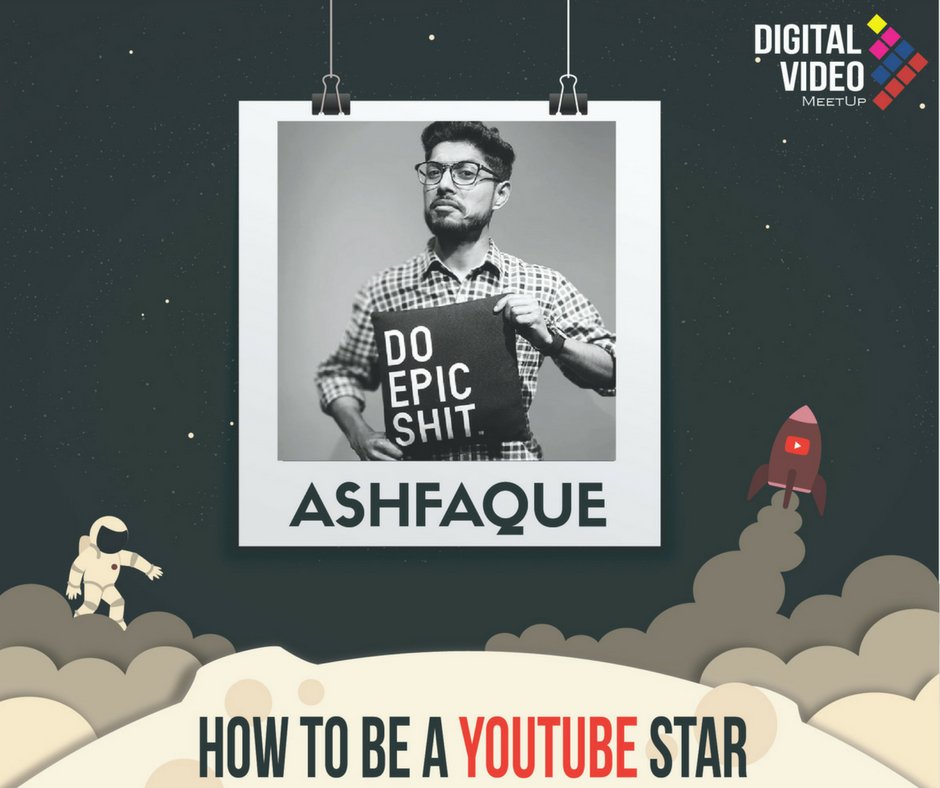 VideoMeetup's tweet photo. Our first speaker for #DigitalVideoMeetup, Noida Chapter is Ashfaque who will be speaking about "How to become a YouTube star?"
#DVM2018 https://t.co/QYD8P3v3Ji