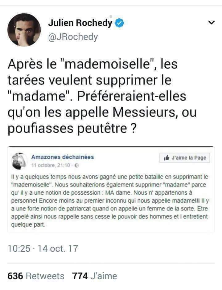 Blague2Fdp's tweet photo. Il abuse sérieusement ces féministe ! 😂 https://t.co/kyvLJPb2vu