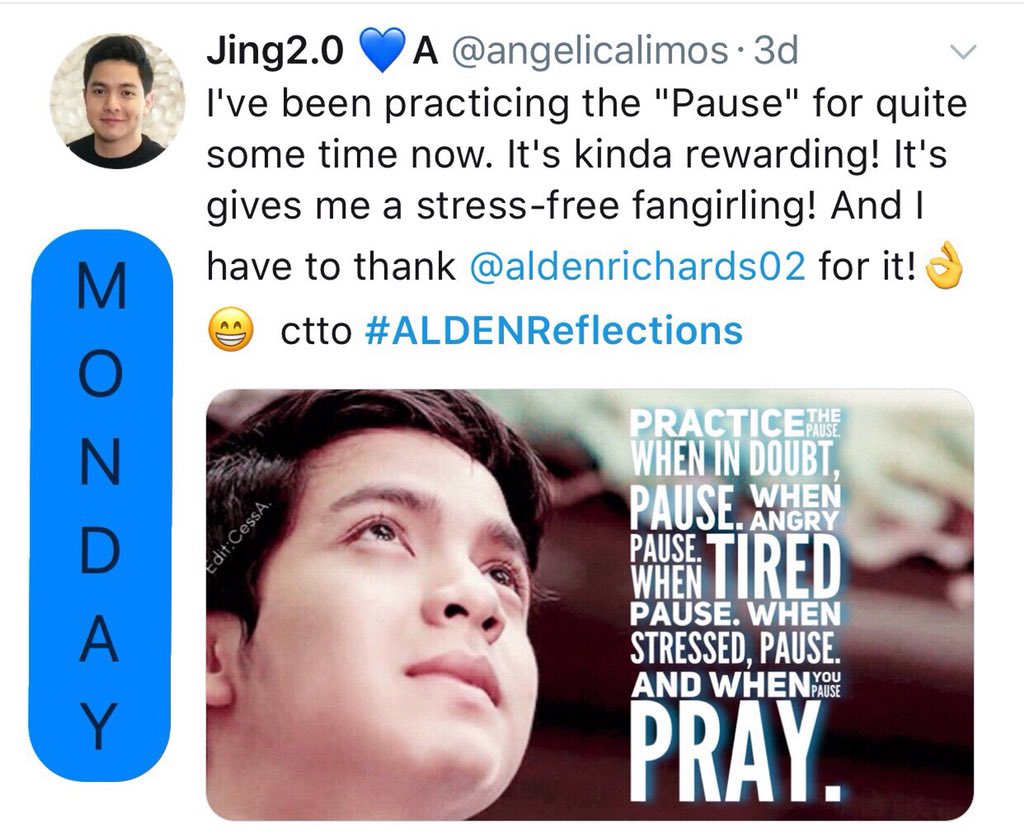 AldenTrendsOFC's tweet photo. Congratulations to our ALDENtified posts for this week! ☺️
Monday: #ALDENReflections by @angelicalimos
Tuesday: #ALDANCERichards by @flo_renz
Wednesday: #KaCebuanaKaAlden by @abiexue
Please wait for our DM for further instructions.
@aldenrichards02
#SinigangStorieswithALDEN https://t.co/JEjxNJe4ts
