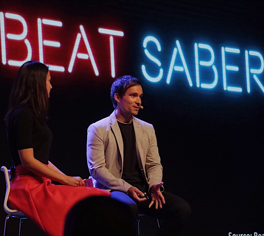 JaroslavBeck's tweet photo. In the past days I went from conference to conference, talked about @BeatSaber in front of so many interesting people and got absolutely awesome feedback from you. 
Thank you all!🙏 Next stop - 🛬 Japan🇯🇵 
#EngagePrague #Glorious2018 #ZlinDesignWeek #CzechVRFest https://t.co/BdwpIlaQDp