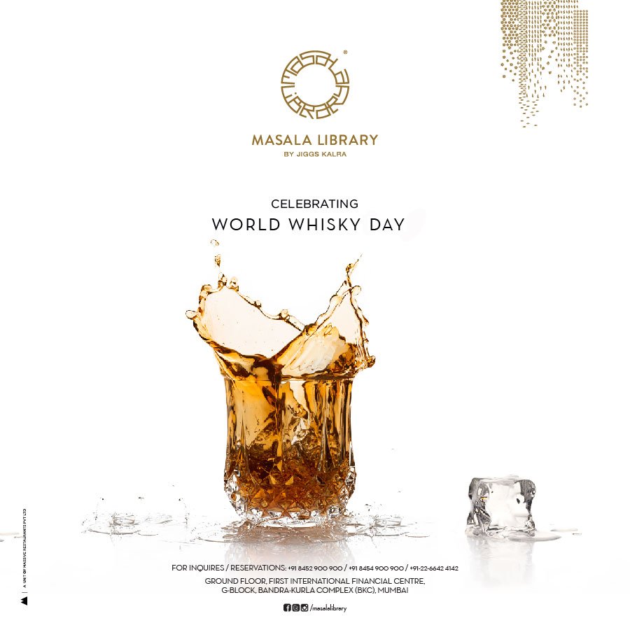 MasalaLibrary's tweet image. Let’s raise a toast together today! Celebrating #WorldWhiskyDay at Masala Library by Jiggs Kalra, Mumbai!
For Reservations Call: +91 8452900900 / 8454900900
#MasalaLibrary #BKC #ModernIndian #FineDining