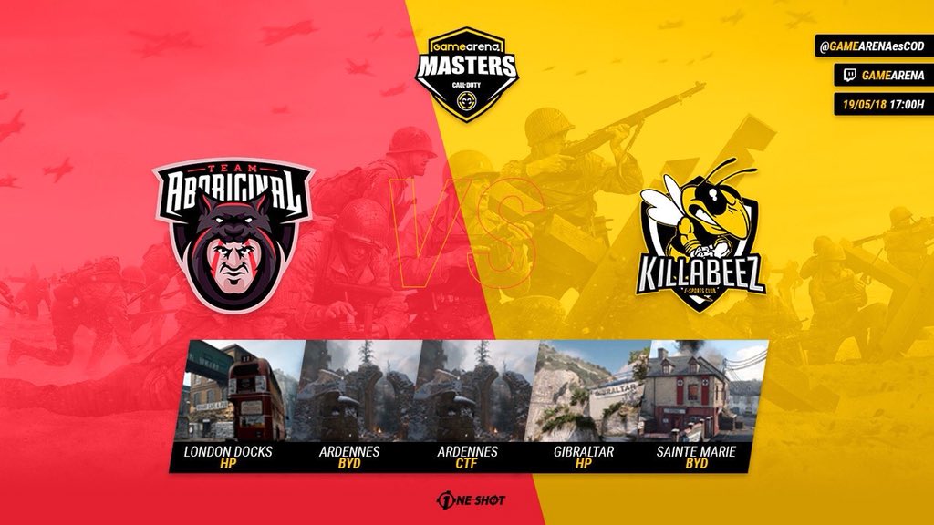inactivamente's tweet photo. 📢[#COD] #GAMastersCoD 

Esta tarde tenéis una cita con el COD competitivo para decidir quien sale lider en este grupo A. 

@TeamAboriginal
           🆚 
@KILLABEEZesport

⌚️17:00h
📺 https://t.co/6QDlIvIZtZ
🎙 @Ayusoo_  &amp; ?

¡Mucha suerte a los dos equipos! https://t.co/mjRGAKZGlk