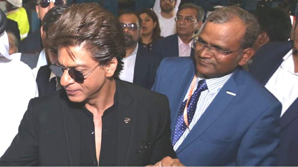 With SRK, On our new pipe mill inauguration at Jafza Dubai