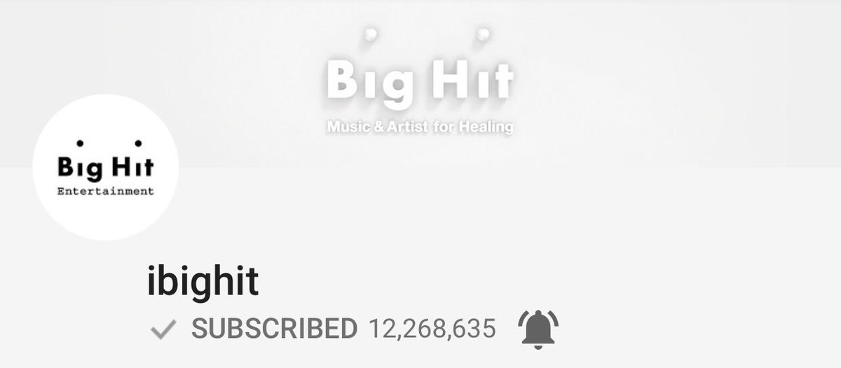 ibighit, <a href="/BTS_twt/">방탄소년단</a>'s company led channel has surpassed 12M+ subscribers on YouTube since the release of 'FAKE LOVE'

#iVoteBTSBBMAs 

→ (youtu.be/7C2z4GqqS5E)