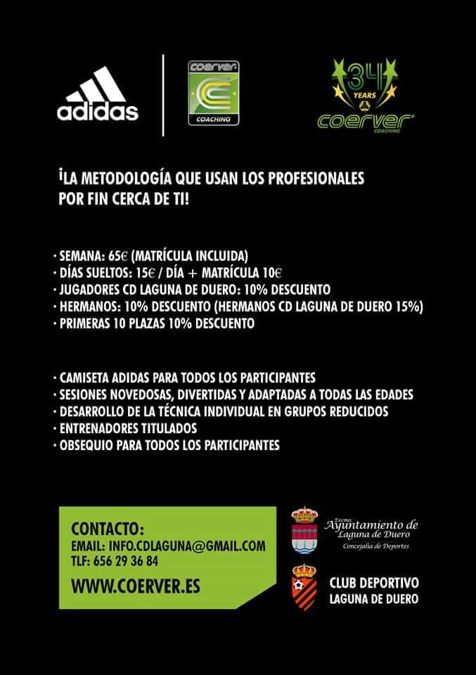 CDLaguna_Info's tweet photo. Del 25 al 29 de Junio se realizarán en nuestras instalaciones un campus de futbol @CoerverSpain 
Sin duda alguna un planazo para que los niños se diviertan y aprendan. https://t.co/djc6kDUoHT