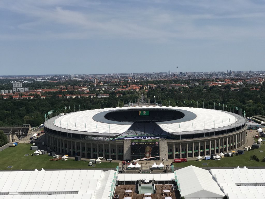 cgshistory's tweet photo. ...and those who were worried about missing the FA cup, a visit to the stadium hosting German equivalent #alittlesomethingforeveryone #notmissingathing https://t.co/nkjC6rfWU0