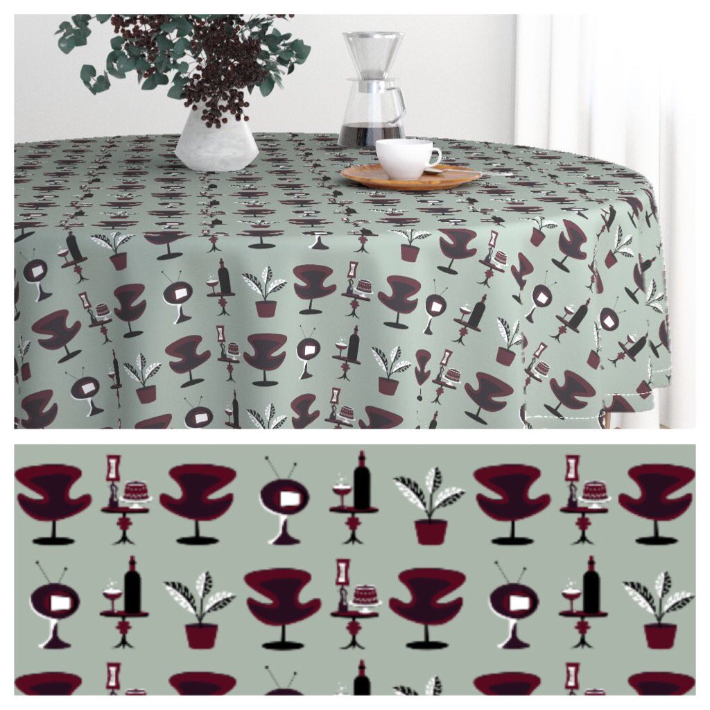 richardstiso's tweet photo. #vote for my #design @Spoonflower https://t.co/p93sjZA24Q #60s #Retro #cocktails @society6 @RoosteryHome @sprout_patterns @GDUSA https://t.co/2GXLFjHU0L