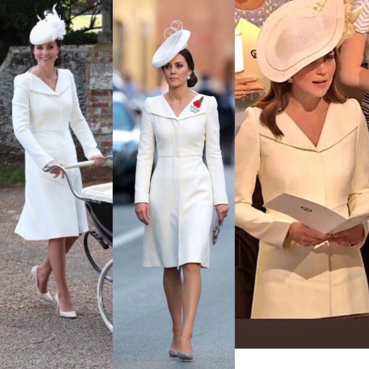 StyleandTrouble's tweet photo. Kate che si rimette lo stesso abito già usato due volte per dimostrare chi è che comanda #royalwedding https://t.co/ottFcWmTZF