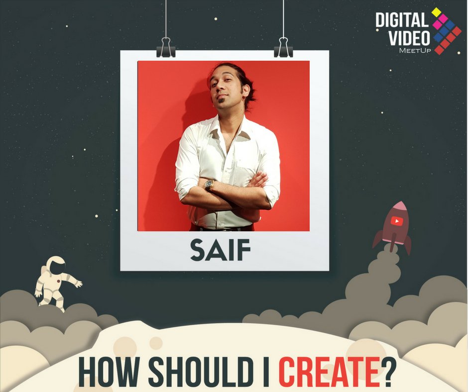 VideoMeetup's tweet photo. Our next speaker at the #DigitalVideoMeetup, Noida Chapter is Saif who will be talking about "How to create video content?"
#DVM2018 https://t.co/hJzBkyi7t2
