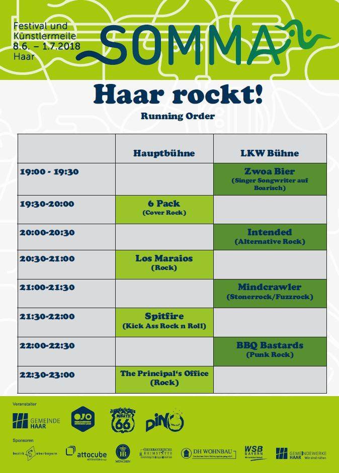 29. Juni 2018 in Haar/München. Wir live, laut und luftig.