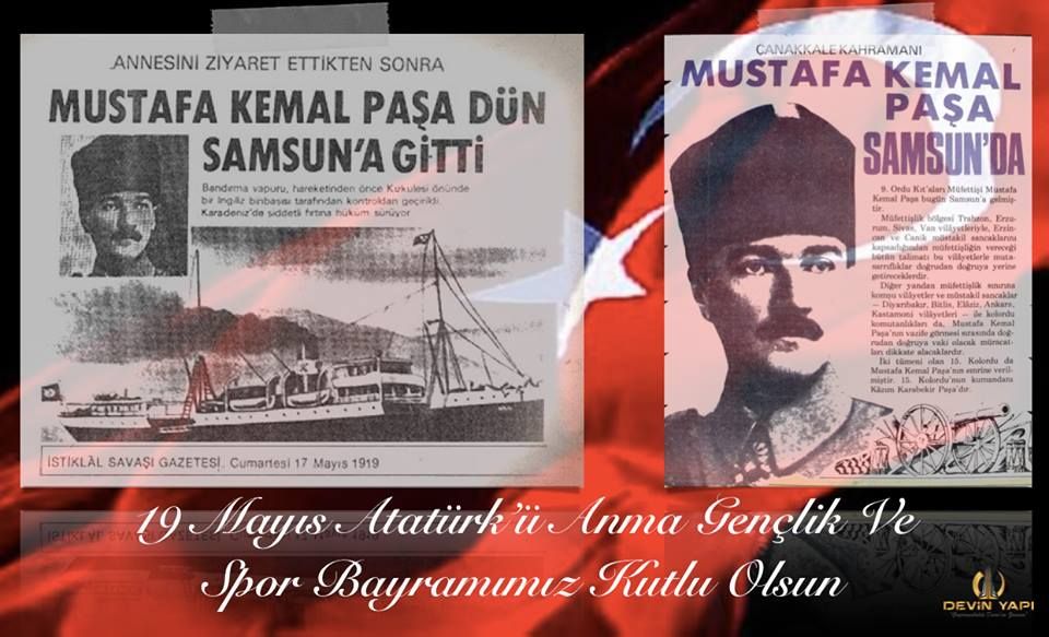 Devlet Kurucu Liderimiz Ulu Önder Atatürk'ün Ulusal Egemenlik Mücadelemizi başlattığı gün olan 19 Mayıs'ın 99. Yılı Kutlu olsun.