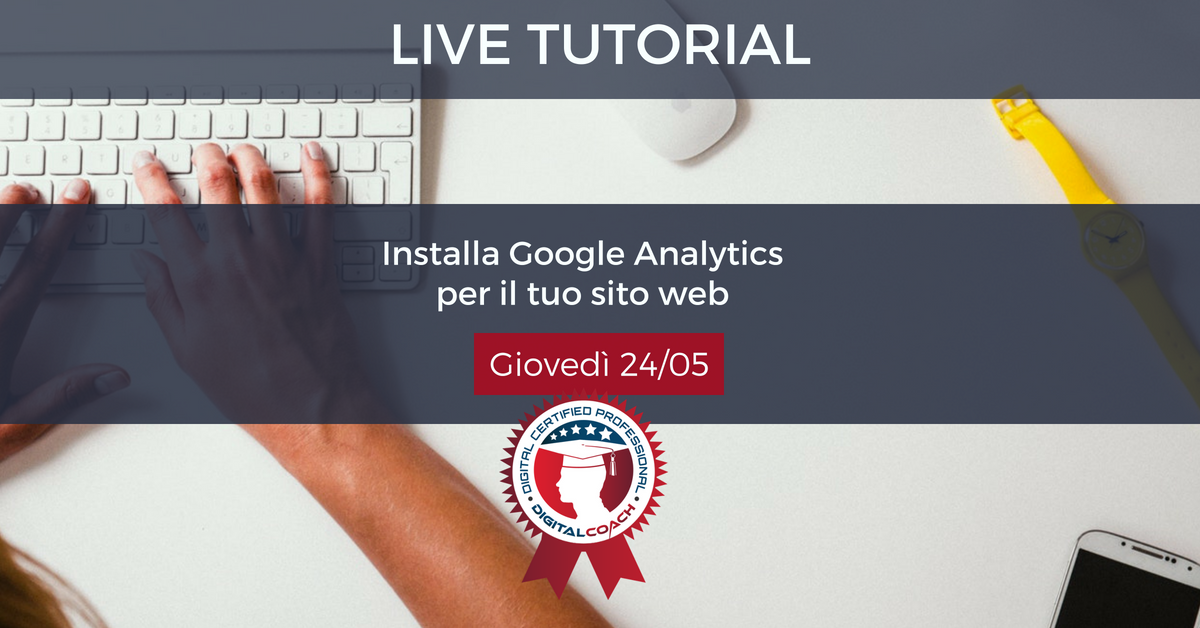 DigitalCoachIT's tweet image. 🔴🔝#GoogleAnalytics. Non perderti il LIVE TUTORIAL per BEGINNERS: *Come Installare Google Analytics e monitorare il tuo sito web* ☑️ISCRIVITI GRATIS  👉 CODICE LIVEZERO - 24/05 h. 20.00
buff.ly/2rR95zb 
#LiveTutorial