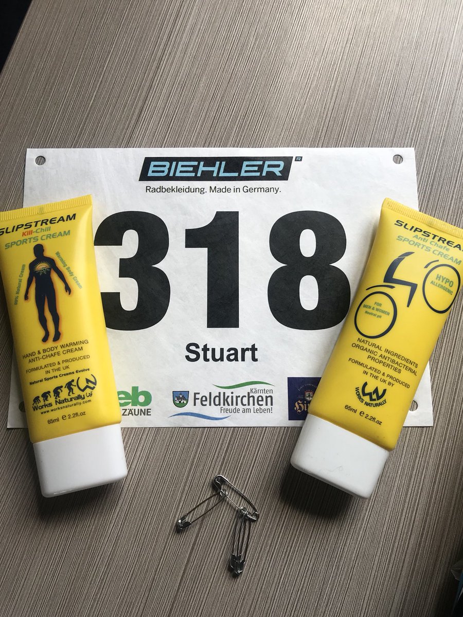 Sunsportcoach's tweet photo. Thanks @Works_Naturally for these Great products as we head out for stage 1 @TourdeKaernten #antichaffe #killchill #performance #timetrial #cycling https://t.co/M04bW6PRxK