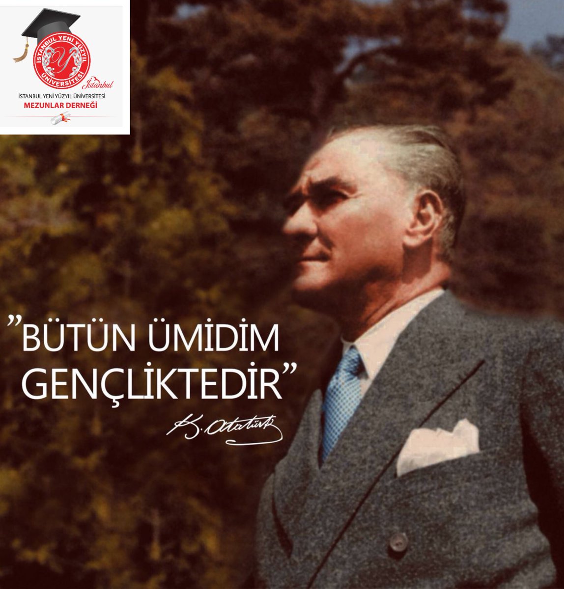 İYYÜMED (@iyyumed) on Twitter photo 19 Mayıs Atatürk'ü Anma, Gençlik ve Spor Bayramımız kutlu olsun.
"Bütün ümidim Gençliktedir."
M.Kemal Atatürk
<a href="/yhacisalihoglu/">Yaşar Hacısalihoğlu</a> <a href="/biricikbulent/">Bülent Biricik</a> 19 Mayıs Atatürk'ü Anma, Gençlik ve Spor Bayramımız kutlu olsun.
"Bütün ümidim Gençliktedir."
M.Kemal Atatürk
<a href="/yhacisalihoglu/">Yaşar Hacısalihoğlu</a> <a href="/biricikbulent/">Bülent Biricik</a>