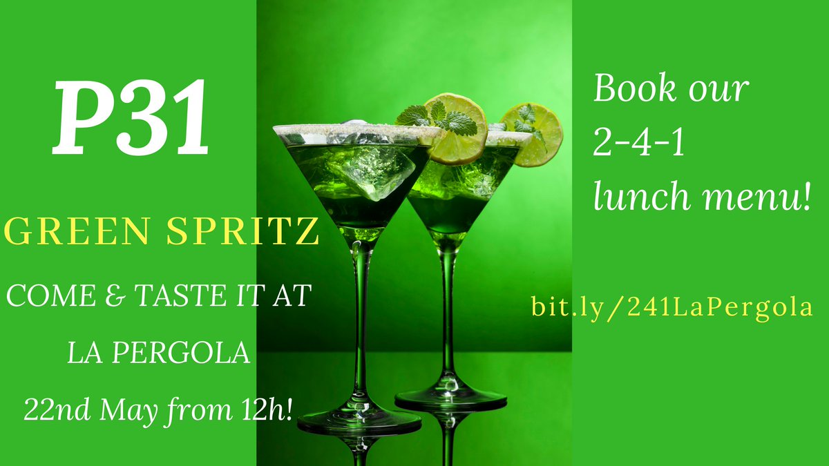 Come &amp; taste the coolest new drink on the #CotedAzurFrance!  <a href="/P31Spritz/">P31</a> 
Come to our #PopUp day on Tuesday 22nd May and stay for #lunch with our 241 menu!
 hubs.ly/H0c6Ngj0