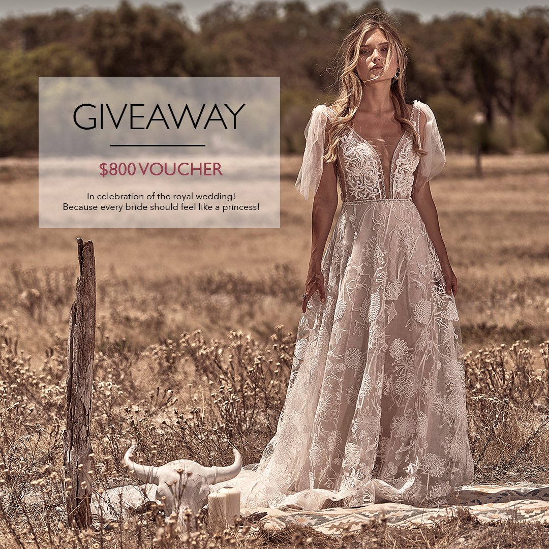 WeddingSociete's tweet photo. In celebration of the royal wedding we are giving away an $800 voucher for you to use towards your wedding dress! - @WeddingSociete 
#Giveaway #WeddingDress #RoyalWedding #Celebration https://t.co/9ajjuAnsxH