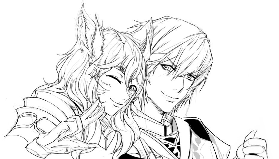 「FFXIV Haurchefant オルシュファン プリクラ open!/リクエスト大歓迎の漫画