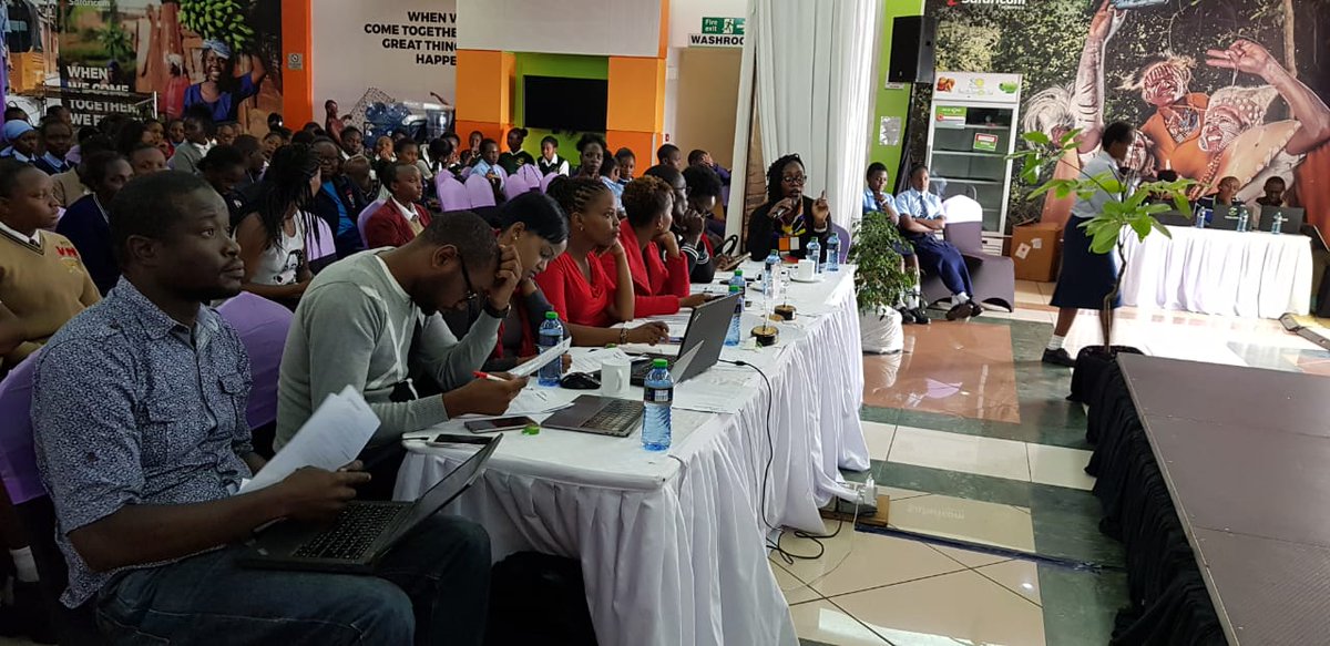 The <a href="/SafaricomPLC/">Safaricom PLC</a> CTO <a href="/thibaudrerolle/">thibaud rerolle</a>  inspiring the girls of #Technovation2018 Kenya that innovation is about Empathy, Creativity, ownership and sense of responsibility #wit <a href="/technovation_KE/">Technovation Kenya</a>