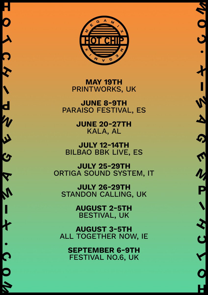 Hot Chip on Twitter "We are bringing Hot Chip Megamix to a festival