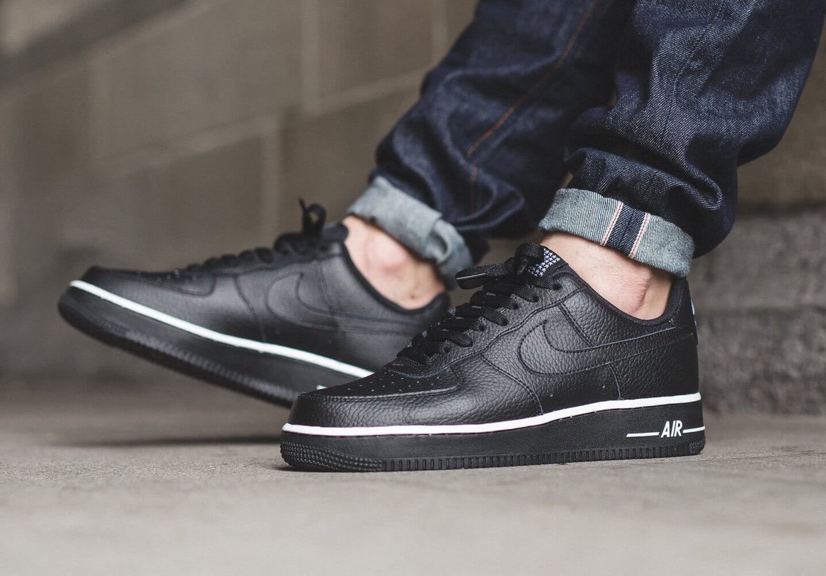 air force 1 microbranding black