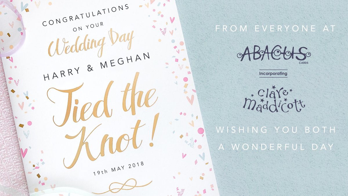 Wishing Harry and Meghan a wonderful Wedding Day from everyone at Abacus Cards! #royalwedding