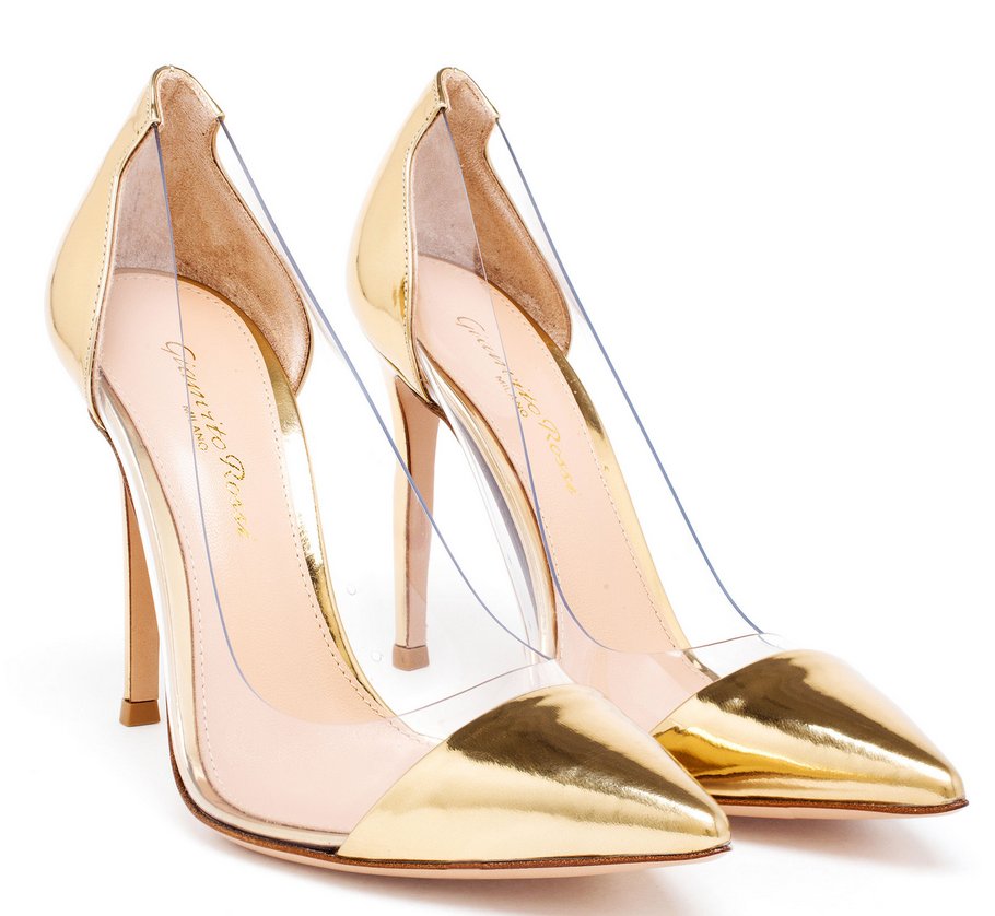 gianvito rossi gold heels