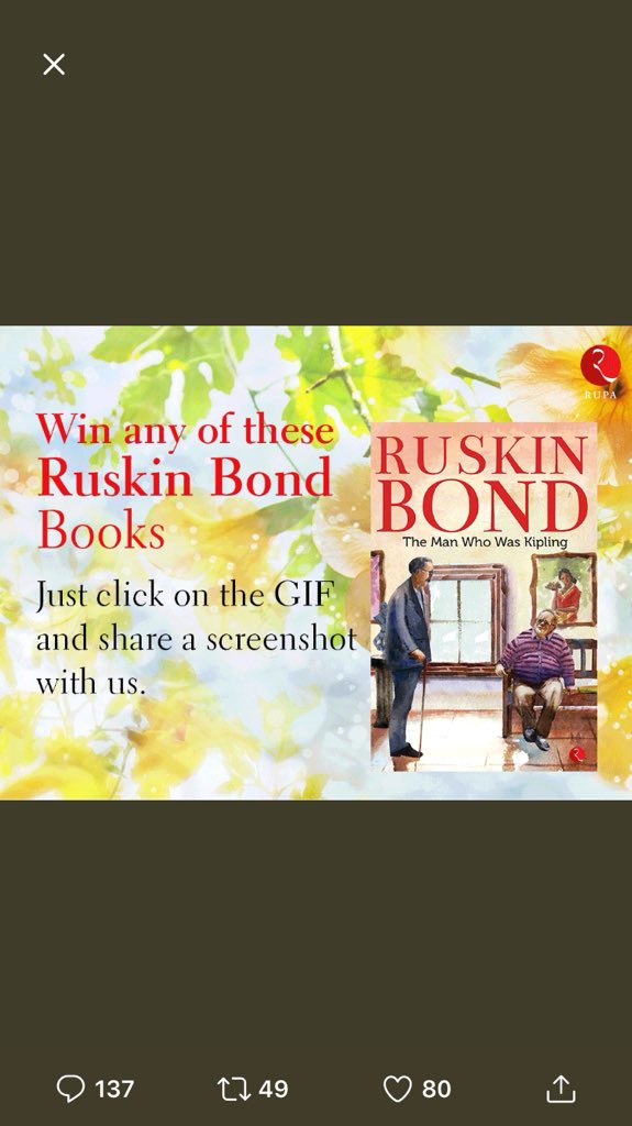   Happy birthday Ruskin Bond 