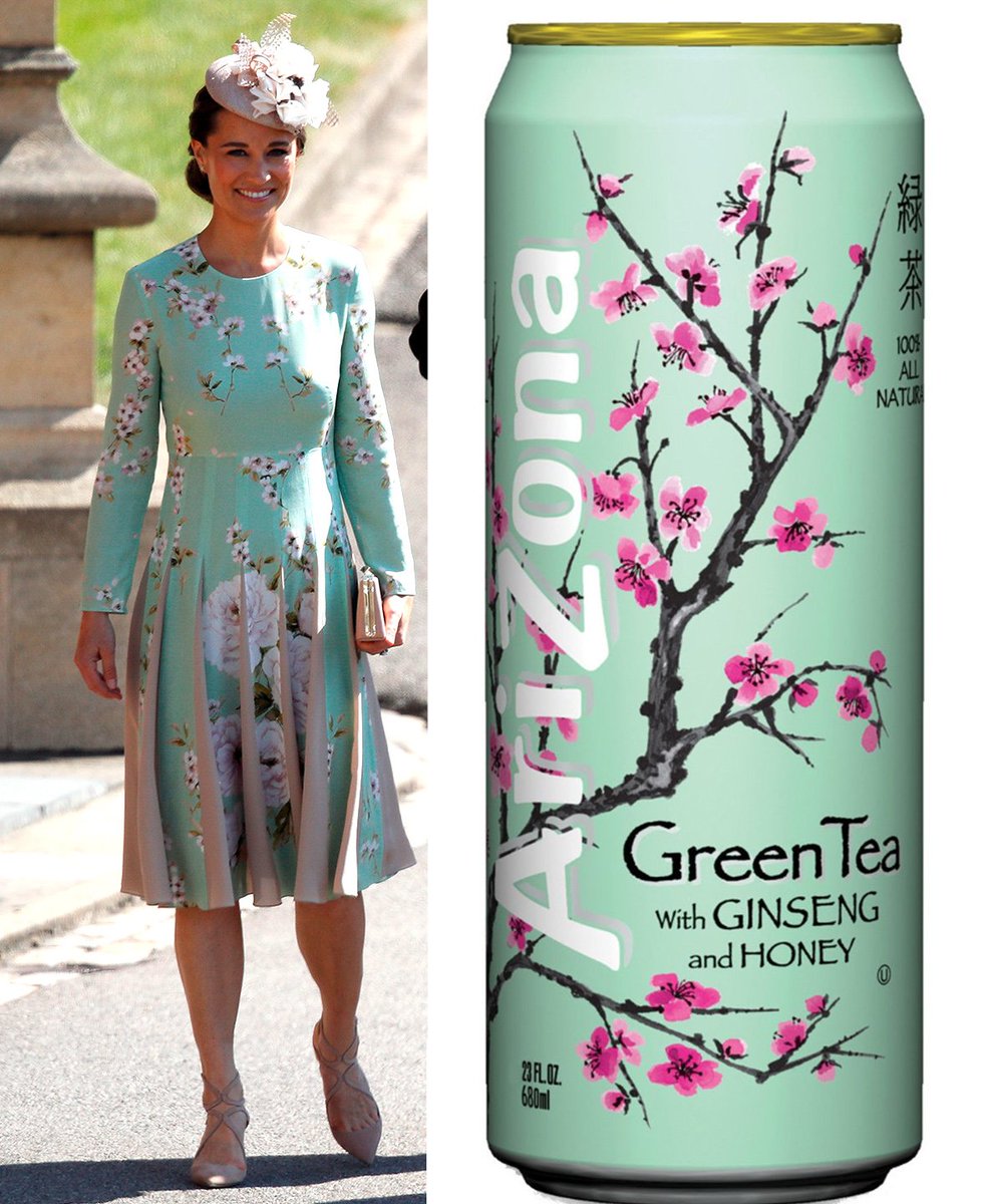 Pippa's dress looks like the Arizona iced tea can #RoyalWedding