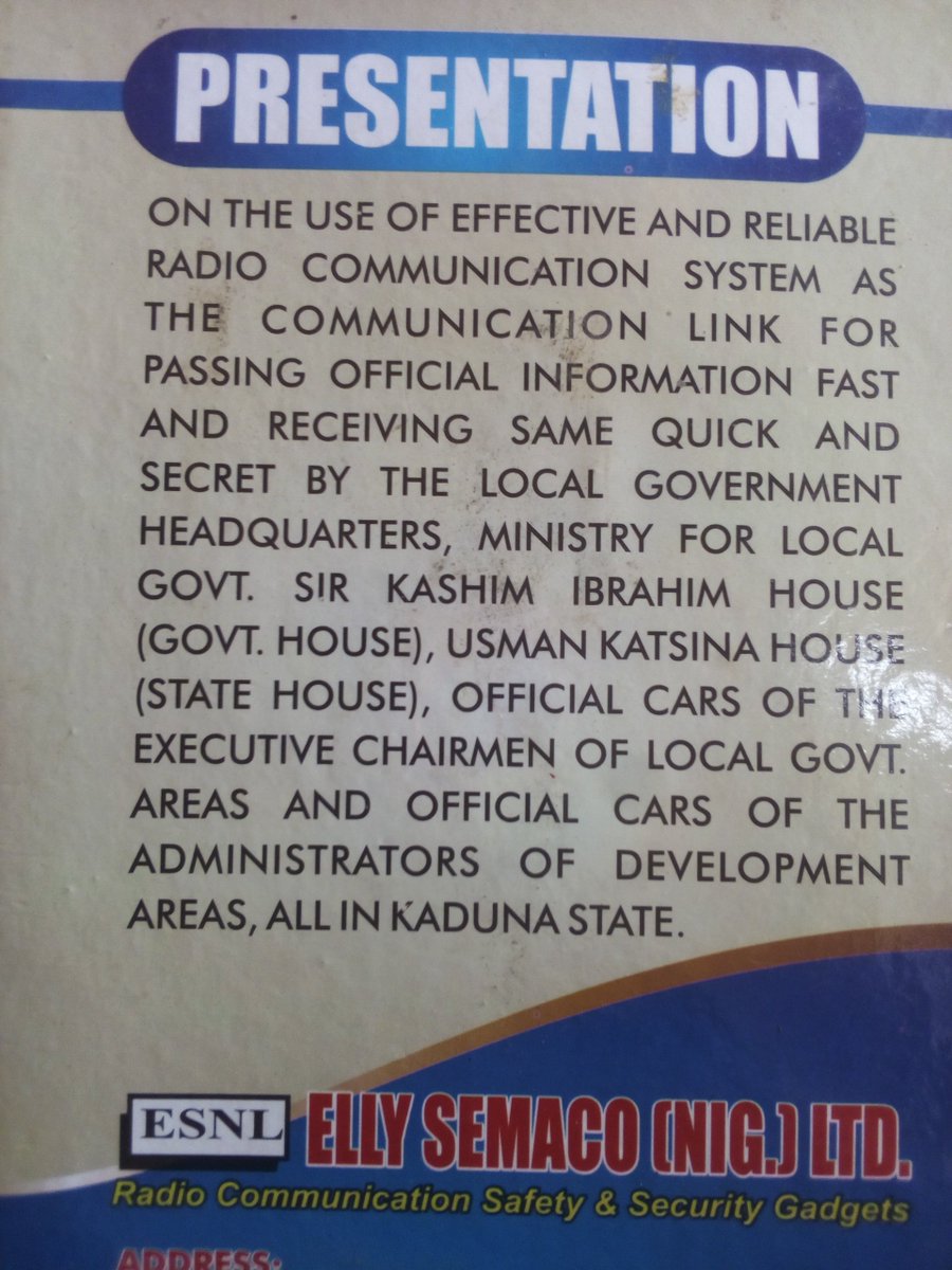 LtdElly's tweet photo. One of our strategic jobs prepared for local govts in Kaduna state but was later stalled.. https://t.co/bfhY4Hw7am