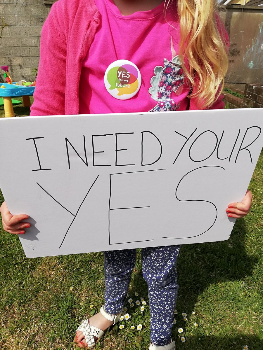 JacSinnott's tweet photo. I am a mother, a daughter, a sister, a wife, but above all else #iamsomeone &amp; #ineedyouryes 

My daughter is 4 &amp; a half, I don't want to see her marching for this in 30 years. Please give her your yes. #whoneedsyouryes #Together4Yes https://t.co/hIKDuz7WBg
