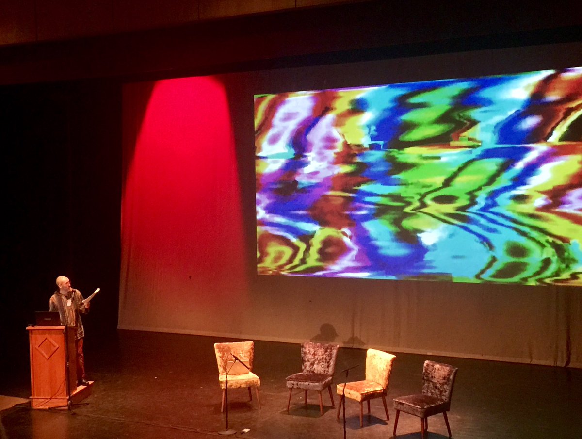 UltMolloy's tweet image. Ian Kearney at .@digtl_transform educates is on 
#GlitchArt #digitalart #technology #art #society