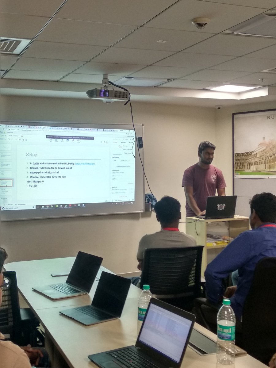 owaspchennai's tweet photo. Frida - Intro with iOS and Android by @Aadarshaddy
Null OWASP combined meet - May 2018 https://t.co/QkMGVrRjFS