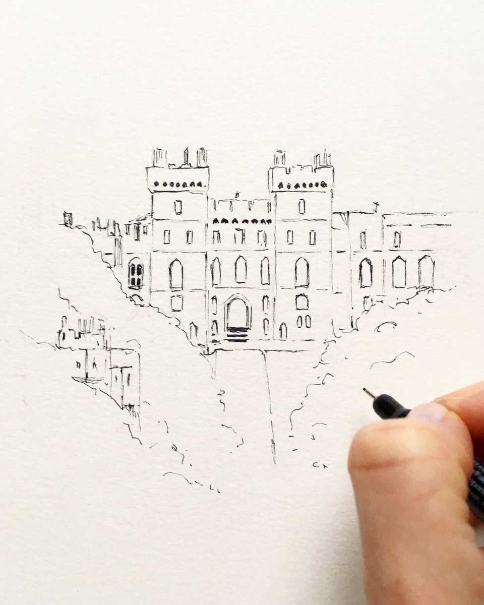 cswilsonart's tweet photo. In Honor of the Royal Wedding today...Windsor Castle 🇬🇧🏴󠁧󠁢󠁥󠁮󠁧󠁿 #illustration #illustrator #windsorcastle #windsor #berkshire #royalwedding #meghanmarkle #princeharry #sussex #duchessofsussex #dukeofsussex #beautiful #extroadinary #fashion #weddingday #drawing #england https://t.co/t5Ea57pJlK