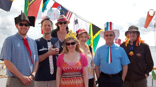 michelleharri5's tweet photo. Throwback to the last #royalwedding spent on @TheJR where we celebrated by making hats and had afternoon tea on the deck! #IODP #exp335 https://t.co/rxkSyNwO6p