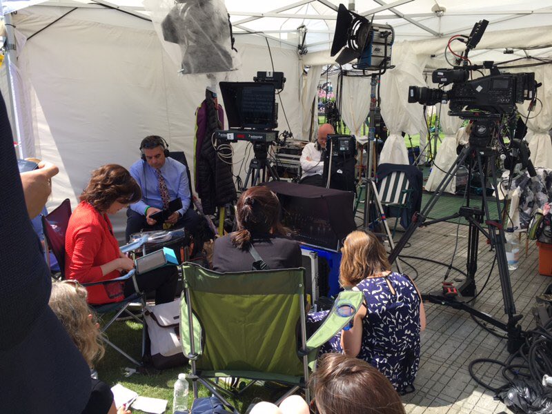 bernardglancy's tweet photo. Our BBC set up live from Windsor Castle

#RoyalWedding #RoyalWedding2018 #Windsor @BBCNews https://t.co/5qqCuvz1R5