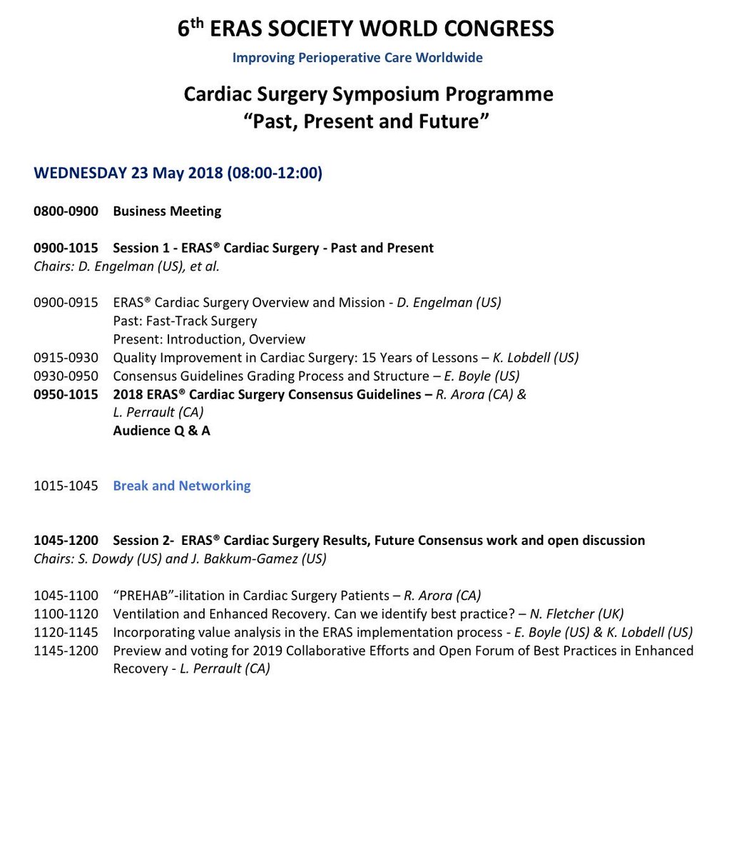Eras Society On Twitter Looking Forward To Welcoming Erascardiac At Our Congress Https T Co V6u3b7k67j It S A Great Programme Followed By The Signing Ceremony In Room C6 At 5 30 Pm Don T Miss It Https T Co 2khflmbnx8
