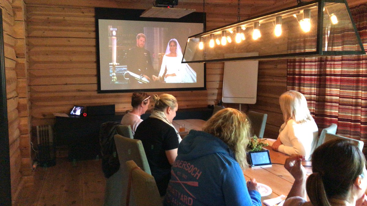 jimbobenedict's tweet photo. We may be in Norway with our awesome @JLRWorld winners, but we’re not escaping today’s Royal Wedding celebrations! #royalwedding #norway #fjords #winners https://t.co/Lxe55sB8P8