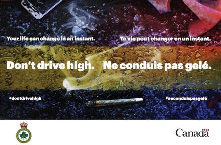 HankZehr's tweet photo. Driving high can lead to incredible lows: collisions, injuries or death. Take the “D” out of driving! Don’t Drive “D”rugged! #CanadaRoadSafetyWeek @CACP_ACCP https://t.co/uYJLnY6Kgy