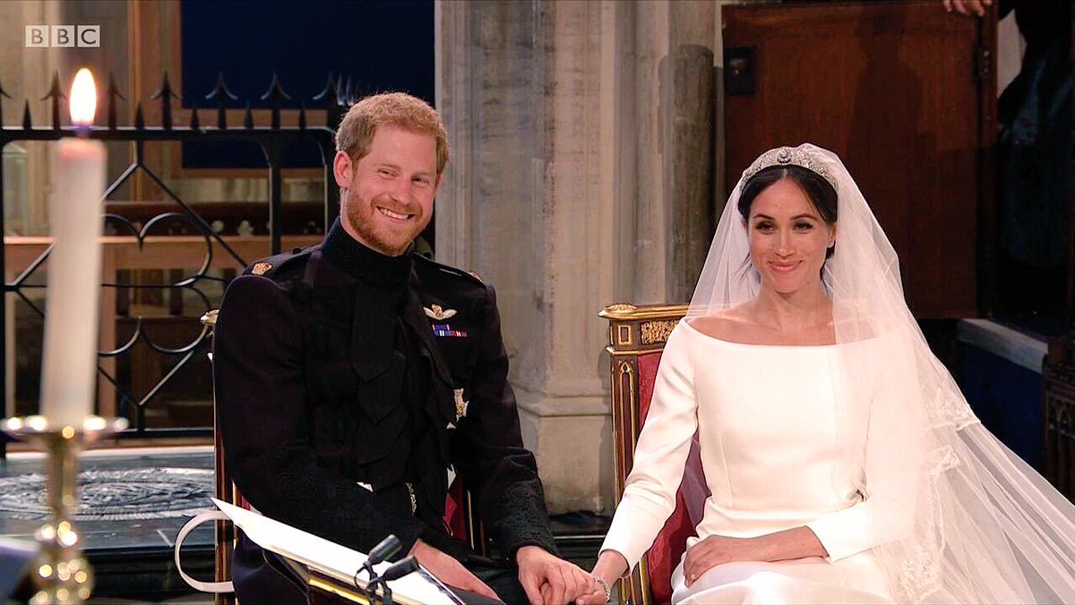 haannahhlouise's tweet photo. From sitting outside Buckingham Palace to marrying Prince Harry and becoming a Royal, what a glo up #RoyalWedding https://t.co/M82qXroCqP
