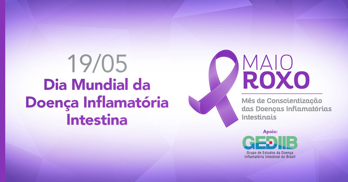 gediib_oficial's tweet image. Você sabia?
No dia 19 de Maio é comemorado o Dia Mundial da Doença Inflamatória Intestinal (o World IBD Day).
O objetivo é chamar a atenção da sociedade para conscientização e melhoria da qualidade de vida dos pacientes.
#GEDIIB #DII #MaioRoxo #DoençadeCrohn #Retocolite #Saúde