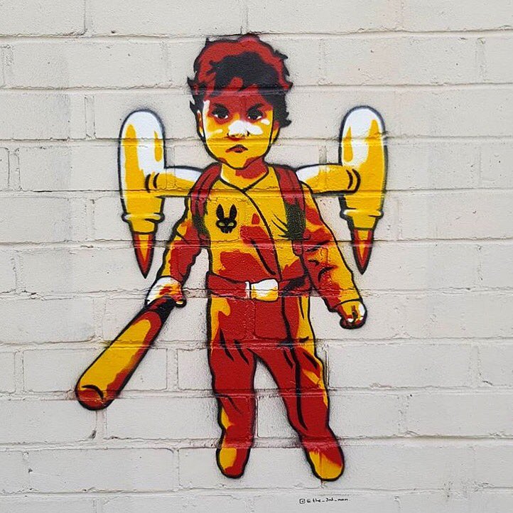 New artwork ‘Jet Erin’ flies up outside MY today 🚀🚀🚀

by local artist wonder @the_3rd_man