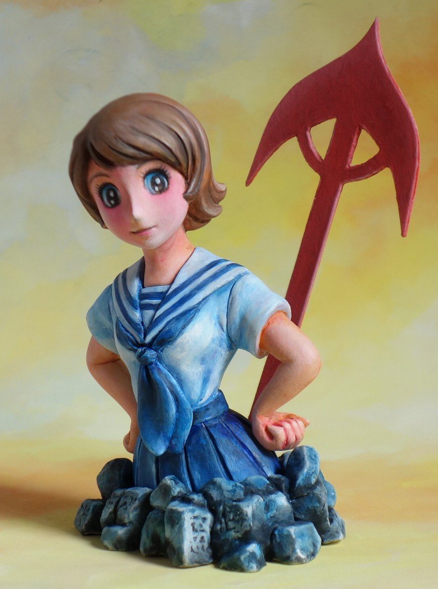 Twitter 上的 館長 フィギュアライズバスト和登さん ファンド 石粉粘土 で作ってアクリル絵の具筆塗り 三つ目がとおる T Co 74rtjwsmtb Twitter