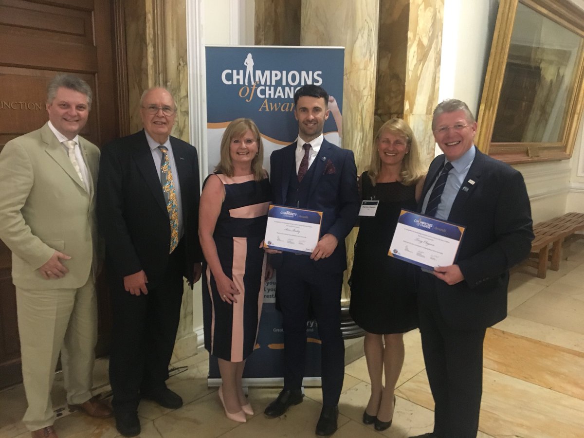 What a great evening at the Rotary Champion of Change Ceremony in Cardiff. Very well deserved awards for Tony &amp; Sean