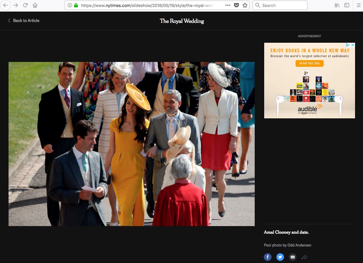 lyndafranc's tweet photo. I can't even right now, this is too great: according to the @nytimes "Amal Clooney and date" are photographed. Amazing. #PoorGeorge https://t.co/Tg2cLc07ki